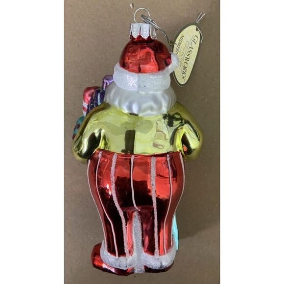 Midwest CBK Glassworks Santa with Candy Hand blown Glass Ornament NWT - Picture 2 of 2